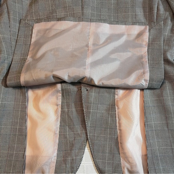 Haggar Men's 42S Plaid Windowpane Blazer Contrast Stitching Preppy Academia - Picture 8 of 15